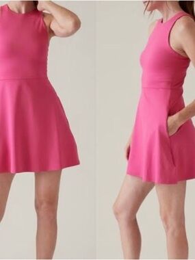 Athleta Conscious Dress Sleeveless Pink Fit-and-Flare